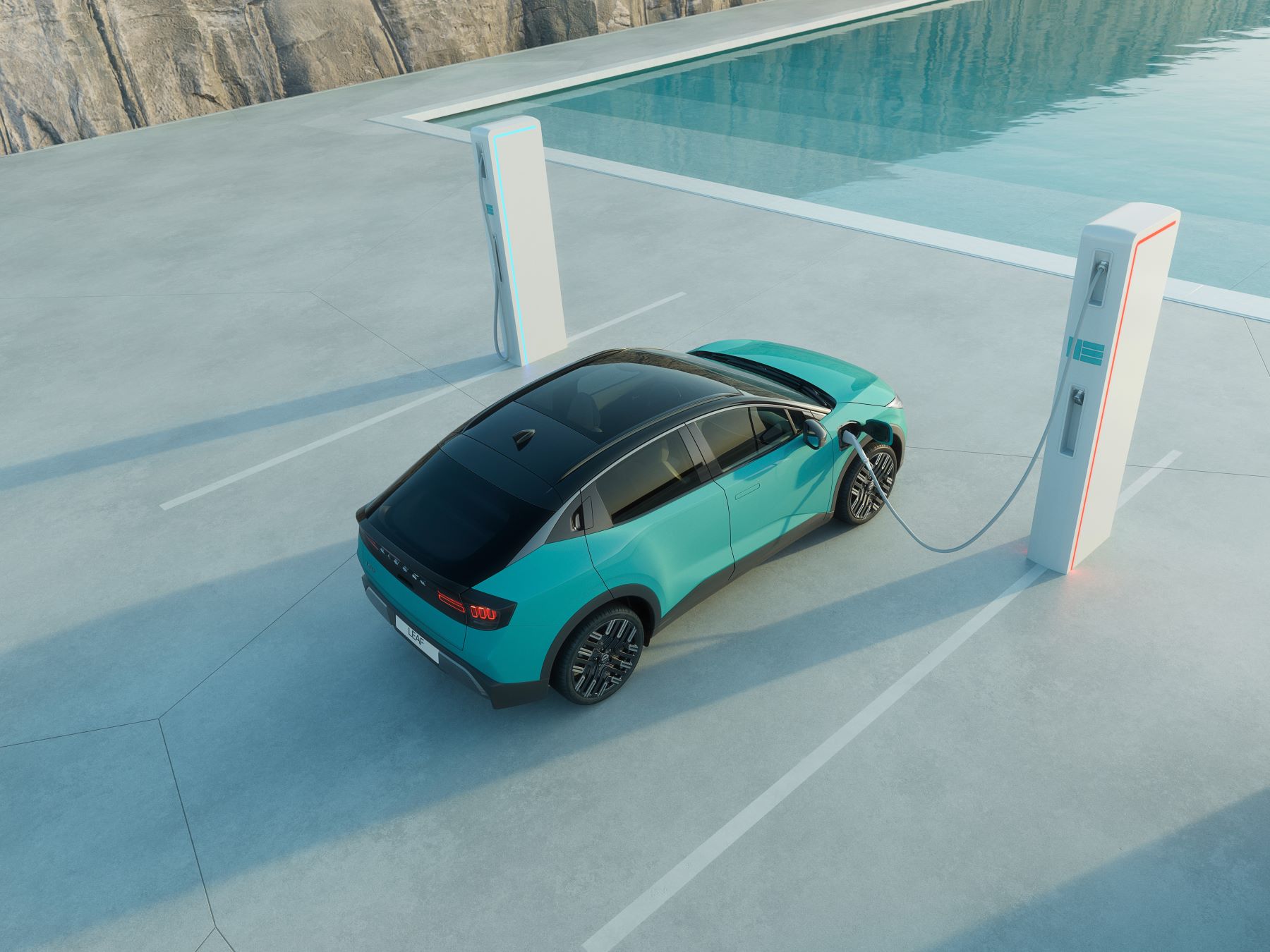 Nissan LEAF 2025 Opladning Oppe